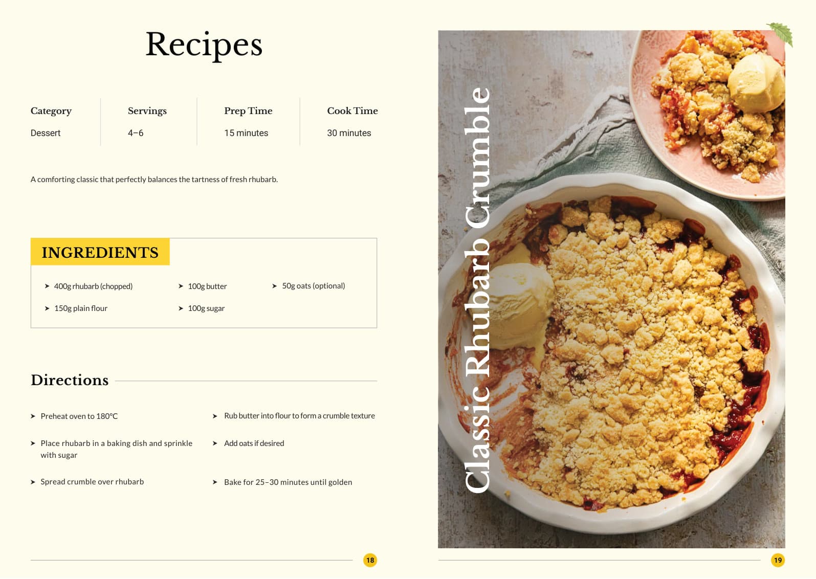 Magazine spread — Seasonal recipes